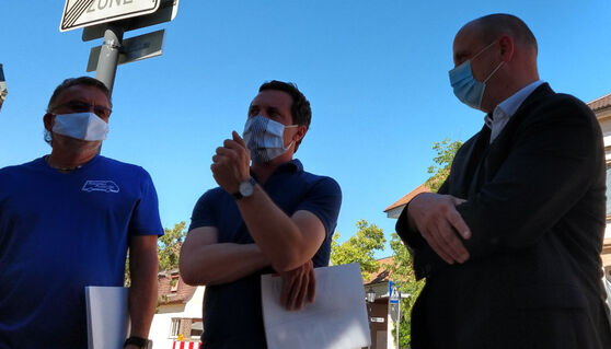 Uwe Hornung im Gespräch mit Sascha Binder und Daniel Born (Bild: kso)