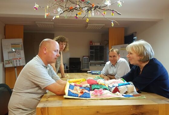 MdL Daniel Born, Claudia Bivens-Rösch, Berthold Denzel, Annette Mahler (Bild: Brosende)